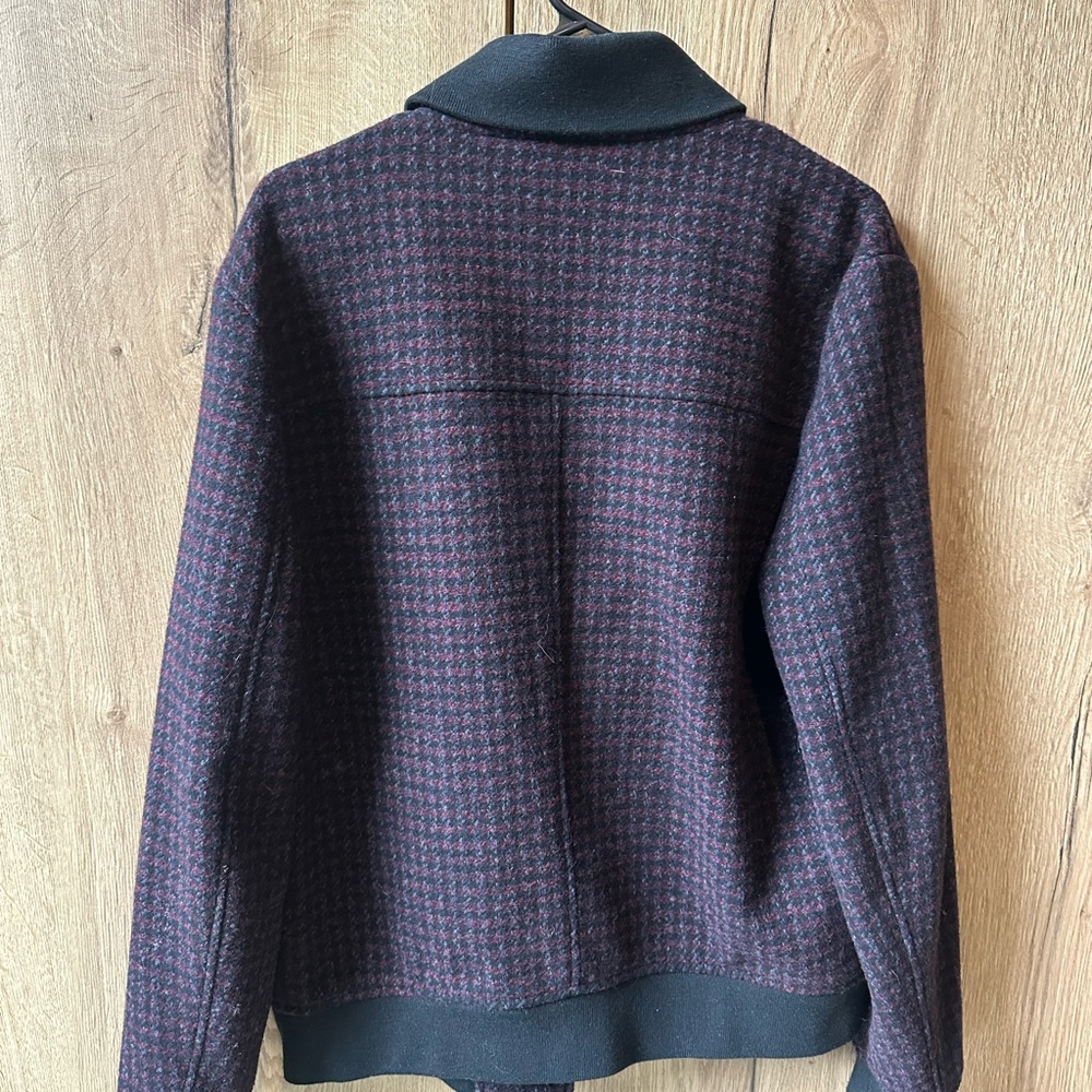 Express Black and Purple Houndstooth Blazer